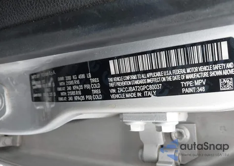 2016 Jeep Renegade Sport from USA, damaged, VIN ZACCJBAT2GPC80037